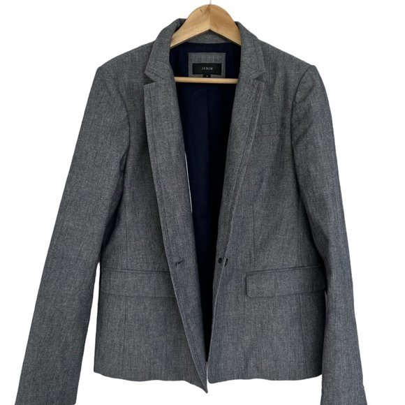 J. CREW Chambray Regent Blazer Size 16 - Picture 2 of 4